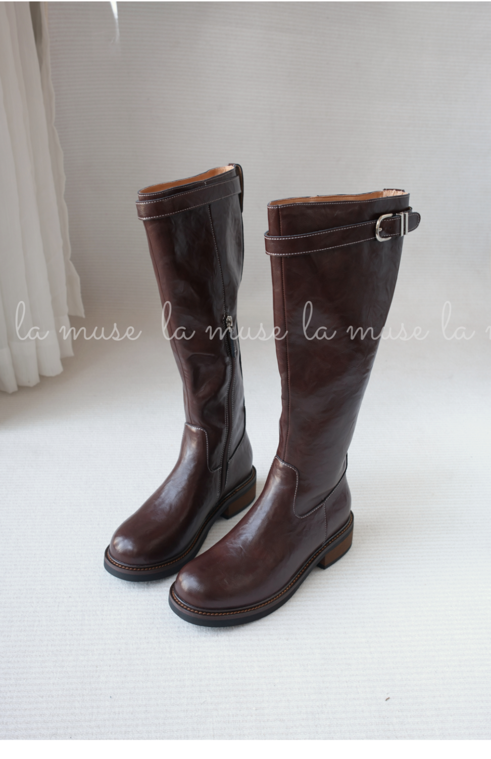 Boots gối cao cổ nữ Ashley