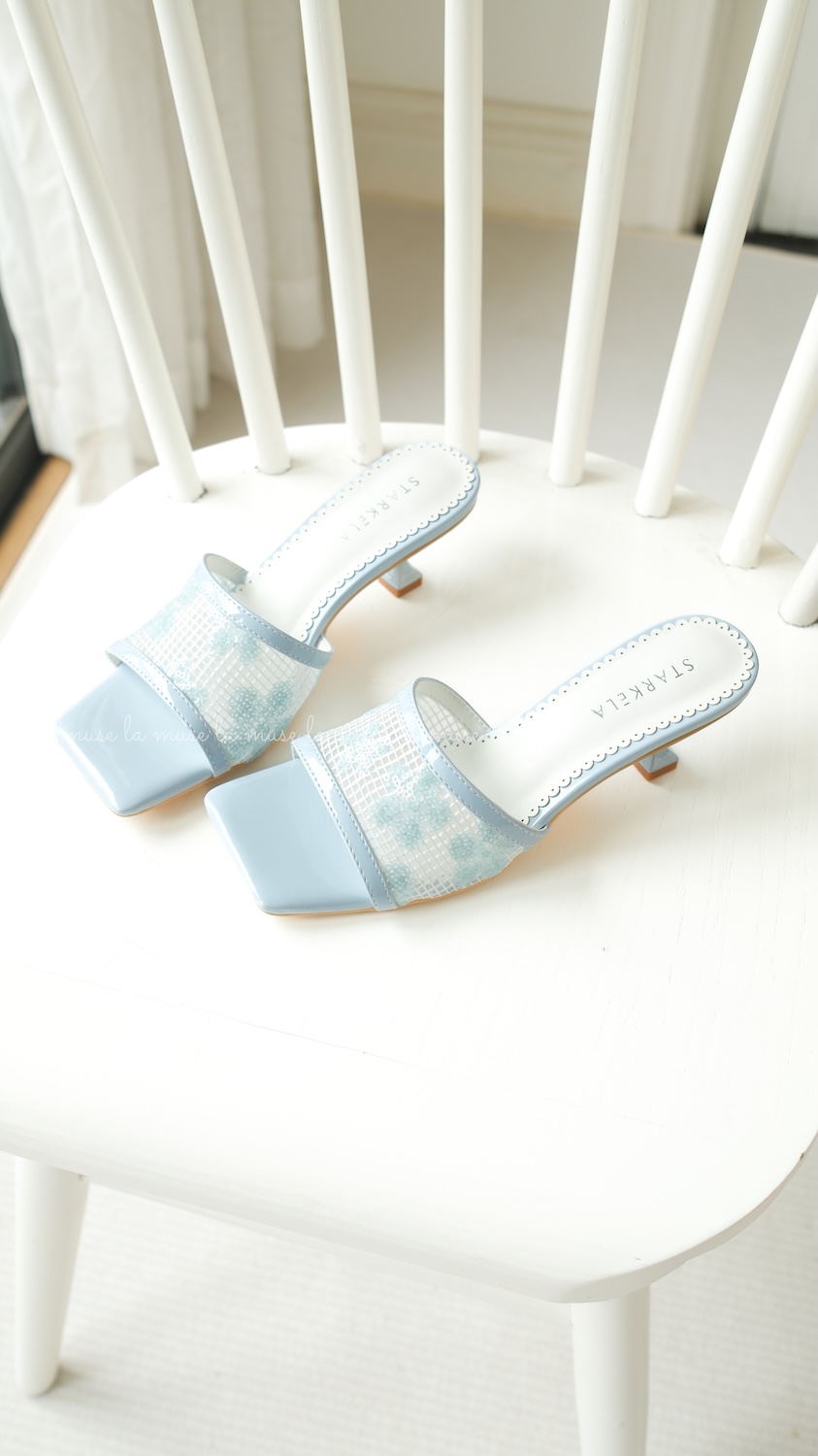 Guốc cao gót nữ ren lưới Bemi