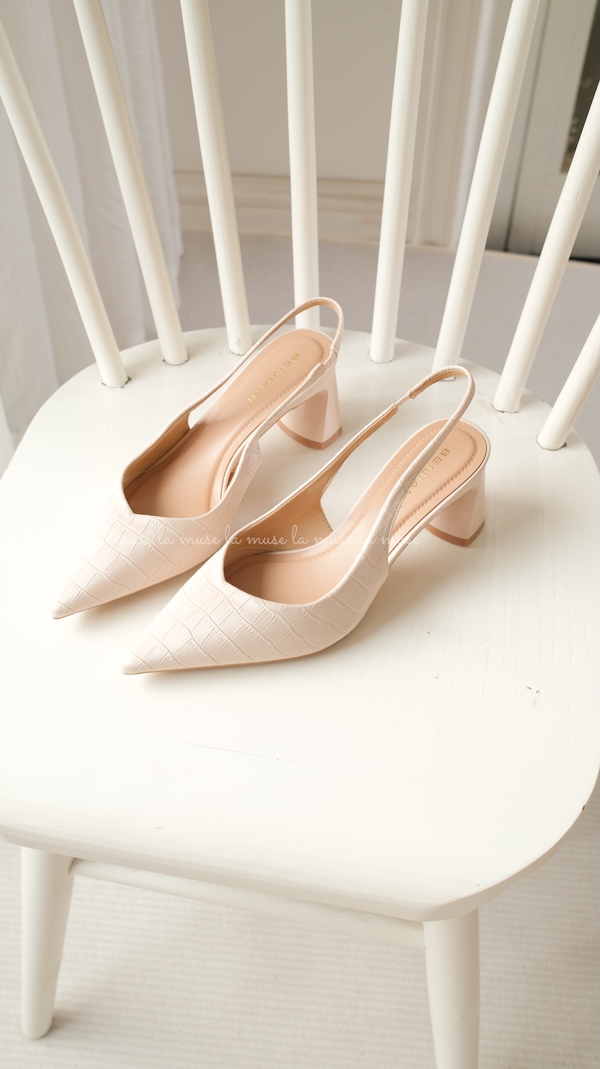 Giày cao gót slingback nữ Klin