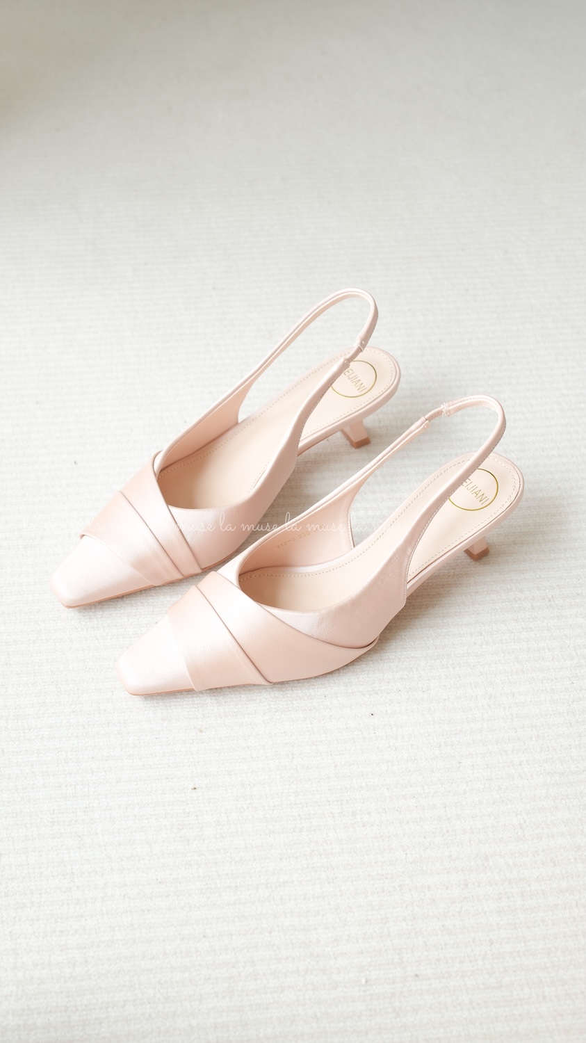 Giày cao gót slingback nữ Welli