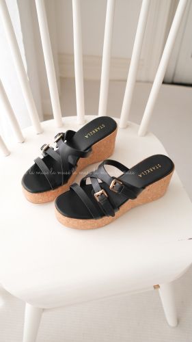 Guốc cao gót nữ đế xuống Bate