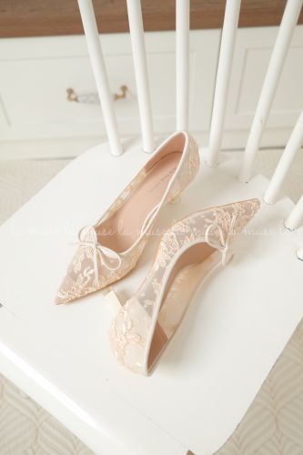 Giày cao gót ren lưới nữ Blair