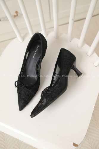 Giày cao gót ren lưới nữ Blair