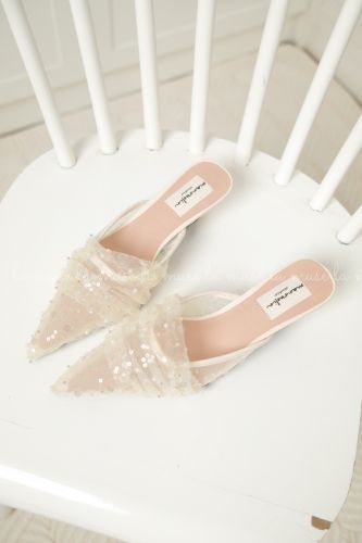 Guốc sục thời trang đính sequin lấp lánh Celo