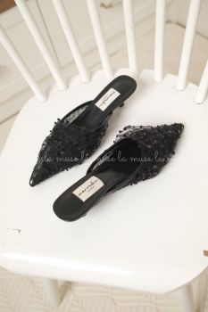 Guốc sục thời trang đính sequin lấp lánh Celo