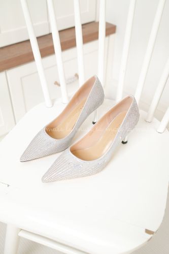 Giày cao gót đính đá nữ Clair