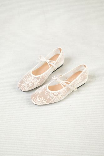 Giày búp bê ren lưới bệt Jasper