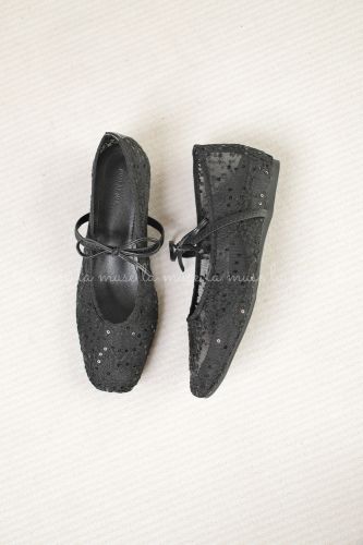 Giày búp bê ren lưới bệt Jasper