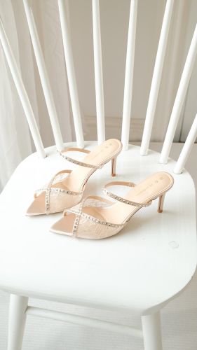 Guốc cao gót nữ ren lưới Josie