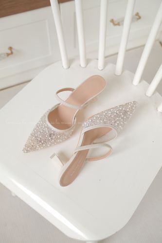 Guốc sục thời trang đính sequin lấp lánh Kiomi