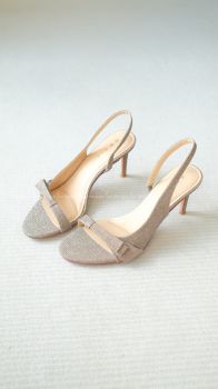Giày cao gót slingback lấp lánh nữ Lisbon