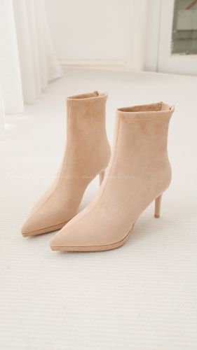 Boots nữ cao gót da lộn Morty