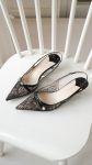 Giày bệt slingback ren lưới nữ Reni