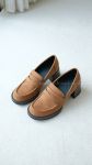 Giày lười loafer da lộn cao gót nữ Ricoh