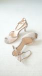 Giày cao gót slingback ren lưới lấp lánh nữ Sola
