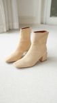 Boots cao gót da lộn nữ Staz