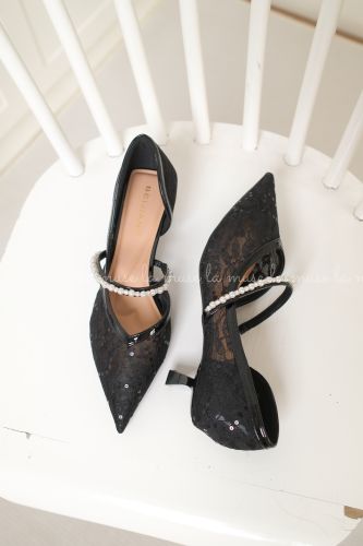 Giày cao gót ren lưới nữ Umi