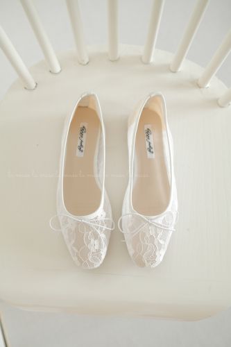 Giày búp bê ren lưới bệt Viola